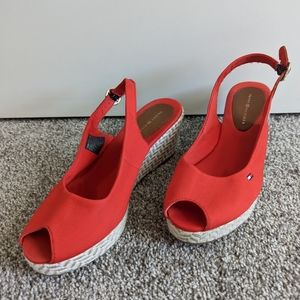 Tommy Hilfiger wedge spadrille shoes